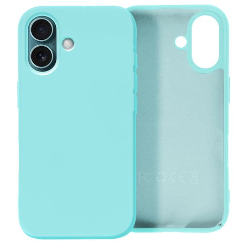 Coque Pour Iphone 16 Semi-Rigide Soft-Touch Anti-Traces Turquoise