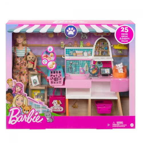 Barbie Estate Barbie - Coffret Poupée Barbie Et Son Animalerie - Poupée Mannequin - 3 Ans Et +