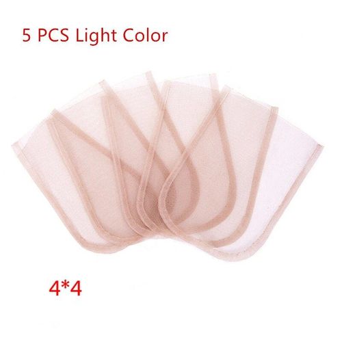 Aiguilles De Ventilation Pour Fabrication De Perruque Lace Frontal,5 Pièces/Ensemble,Professionnelles Dorées,À Faire Soi-Même,Avec Poignée En Cuivre - Type 4x4 Light Color