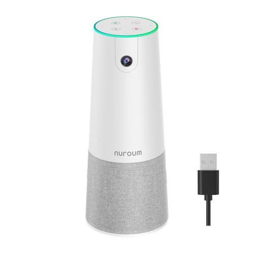 Nuroum C20 Webcam avec Microphone et Haut-Parleur,1080P Webcam Full HD Tout-en-Un avec 100°Grand Angle,Ultra Grand Angle,Videocaméra avec Réduction du Bruit AI,PC Webcam USB Plug&Play pour Windows/Mac