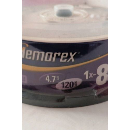 Pack 25 supports DVD+R. Memorex. 120 min. 4,7 GB. 1x-8x. RW.