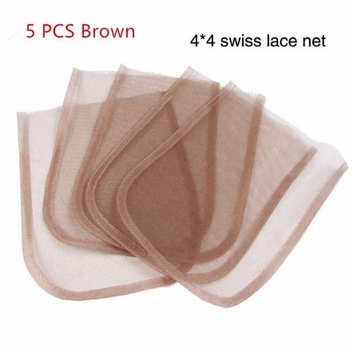 Aiguilles De Ventilation Pour Fabrication De Perruque Lace Frontal,5 Pièces/Ensemble,Professionnelles Dorées,À Faire Soi-Même,Avec Poignée En Cuivre - Type 4x4 Brown