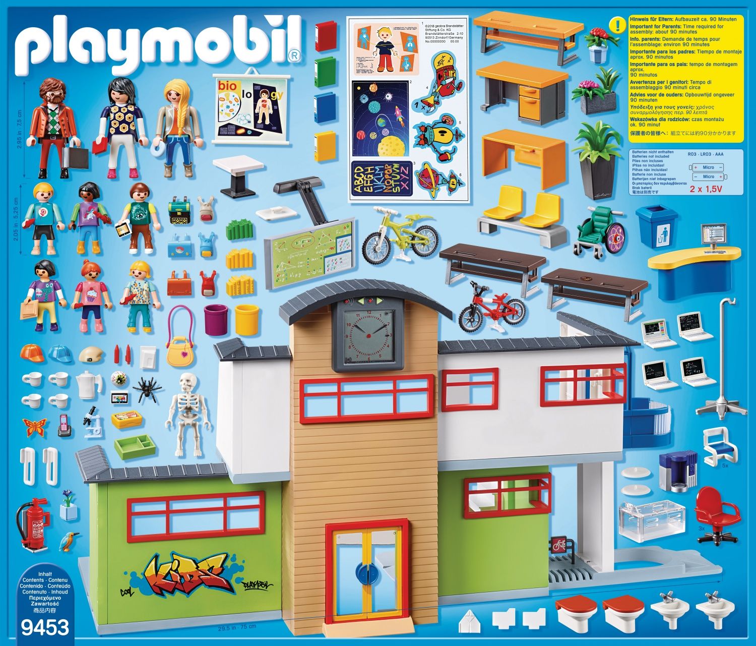 Playmobil 9457 surveillant avec boutique- city life - l'école - classes enfants  Playmobil