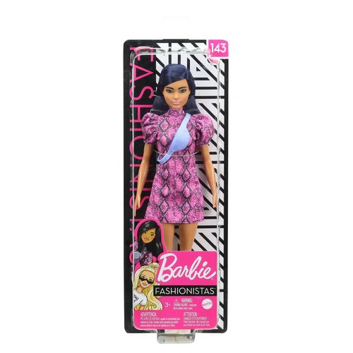 Mode Et Beaute Barbie - Poupée Fashionistas Robe Python #143 - Poupée Mannequin - Dès 3 Ans
