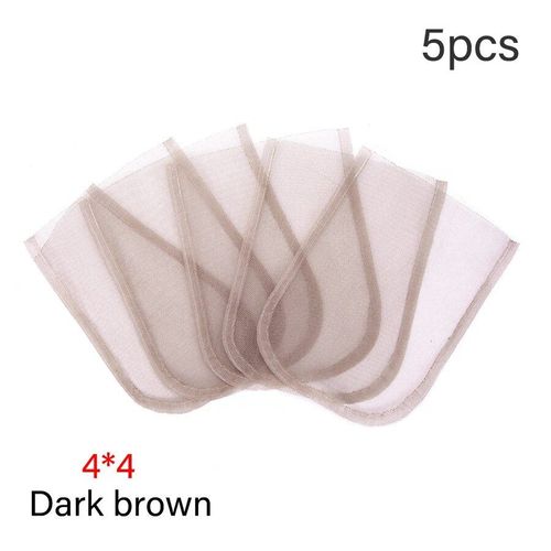 Aiguille De Ventilation Pour La Fabrication De Perruque Lace Frontal,Professionnelle,Dorée,Diy,Avec Poignée En Cuivre - Type 4x4 Dark Brown