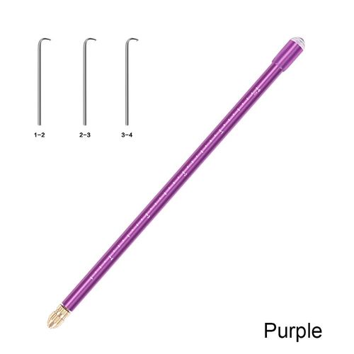 Aiguille De Ventilation Pour La Fabrication De Perruque Lace Frontal,Professionnelle,Dorée,Diy,Avec Poignée En Cuivre - Type Purple Kedu