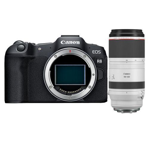 Appareil photo Canon EOS R8 + objectif RF 100-500mm f4.5-7.1 L IS USM