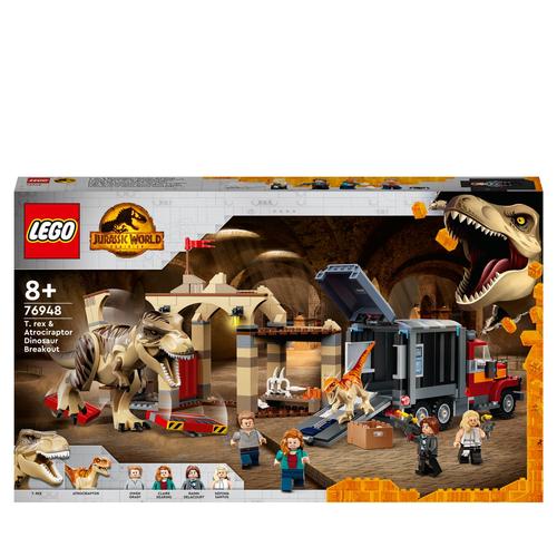 Lego Jurassic World - L'évasion Du T. Rex Et De L'atrociraptor - 76948