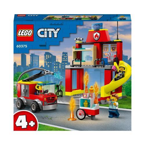 Lego City - La Caserne Et Le Camion Des Pompiers - 60375