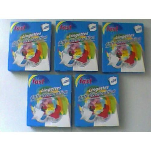 Lot 5 Paquets Lingette Anti Décoloration x 24