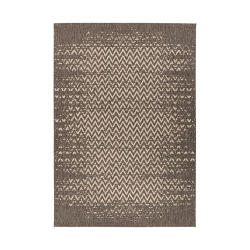 Paris Prix - Tapis Tissé À Poils Plats "Splash" Marron 120 X 170 Cm