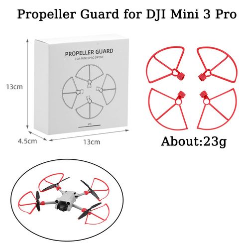 Protecteur Rouge - Garde'hélice Pour Dji Mini 3 Pro, Anneau De Protection À Dégagement Rapide, Accessoires Anti Collision, Cage, Accessoire De Protection Léger-Générique
