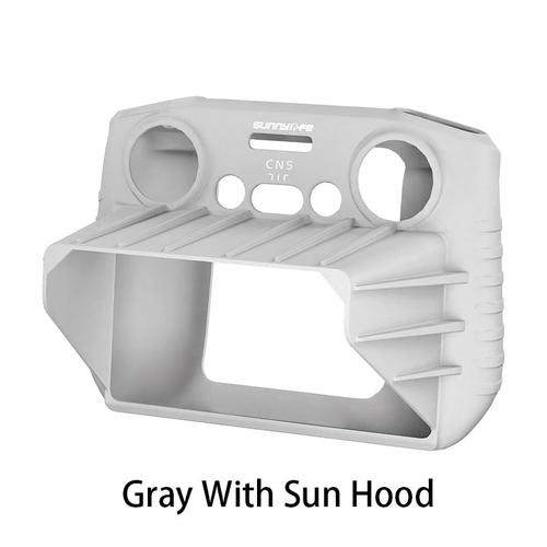 Gris De Soleil - New Mini 3 Pro Remote Control Silicone Case Sleeve Protective Shell Cover With Sun Hood For Dji Rc Remote Control Accessories-Générique