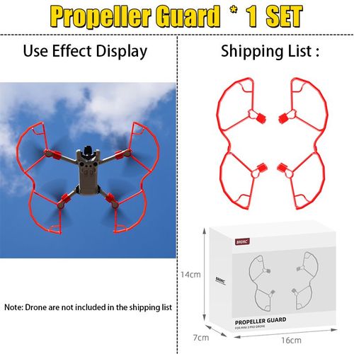 Rouge - Protecteur D'hélice Pour Drone Dji Mini 3 Pro, Couvercle D'hélice, Ventilateur D'aile, Cage De Pare-Chocs, Anneau De Protection, Accessoires-Générique