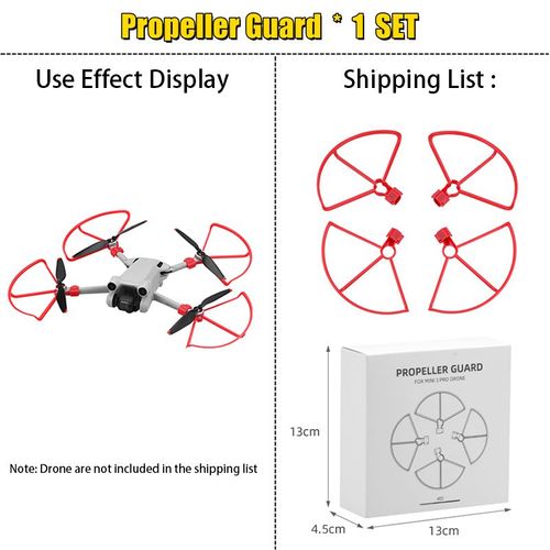 Rouge - Protecteur D'hélice Pour Drone Dji Mini 3 Pro, Couvercle D'hélice, Cage De Pare-Choc De Ventilateur, Accessoires-Générique