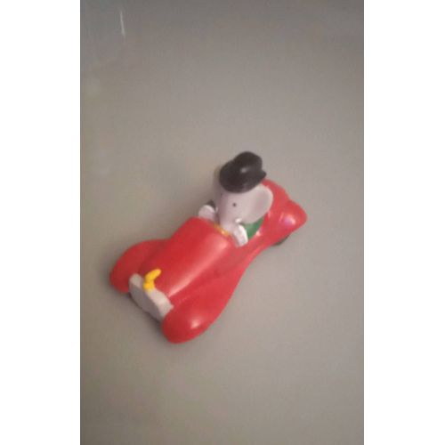 Figurine Babar Dans Sa Voiture Rouge