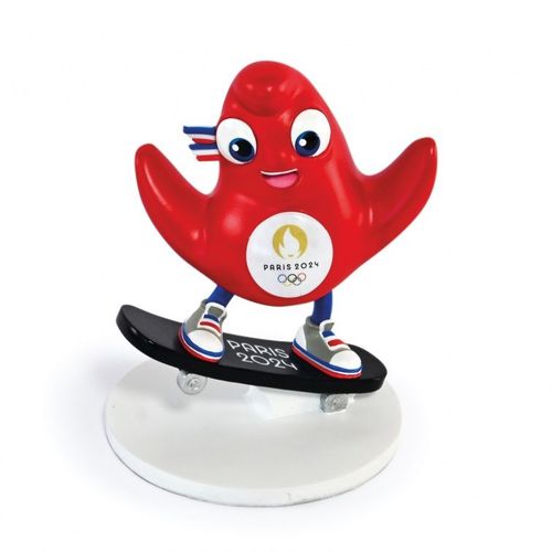 Figurine Phryge Mascotte Jo Paris 2024 - Skateboard 13cm