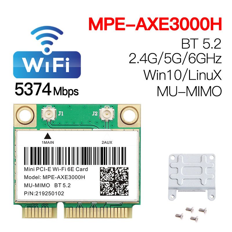 Wifi 6e ax210 - 5374Mbps Wifi 6E AX210 Mini PCIE Carte Wifi ... - 3