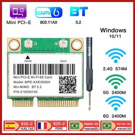 5374Mbps Wifi 6E AX210 Mini PCIE Carte Wifi LeicBand Adaptateur