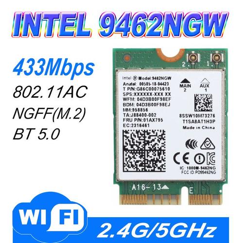 Adaptateur De Carte Wi-fi Ac 9462, 433mbps, Sans Fil, Double Bande, Intel 9462ngw Ngff M.2 Key E, Bluetooth 5.0