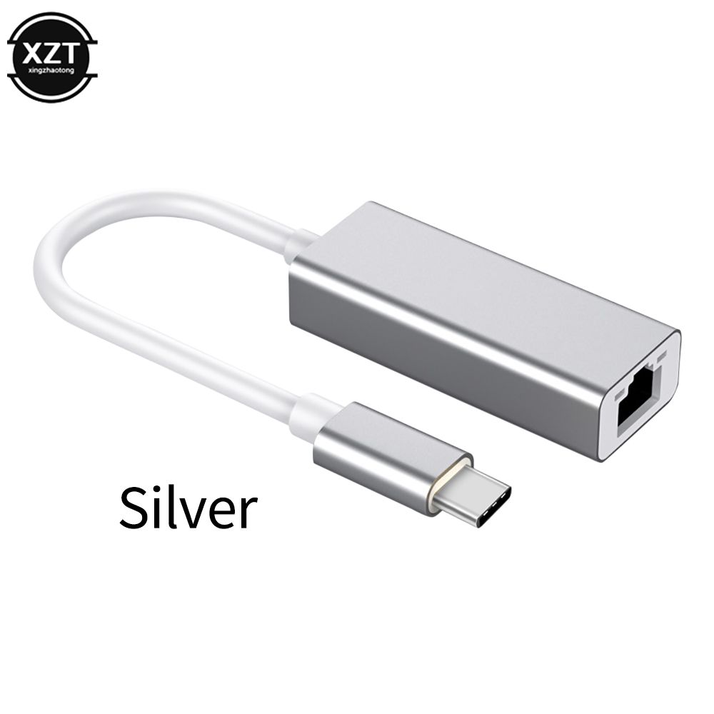 Argent - Adaptateur Ethernet Usb Type-c Vers Rj45, Cble Int...
