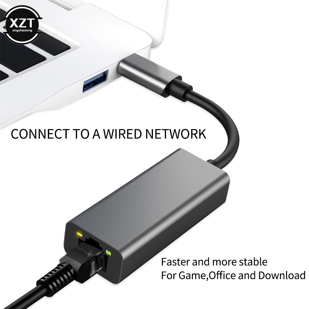 Argent - Adaptateur Ethernet Usb Type-c Vers Rj45, Cble Int... - 2