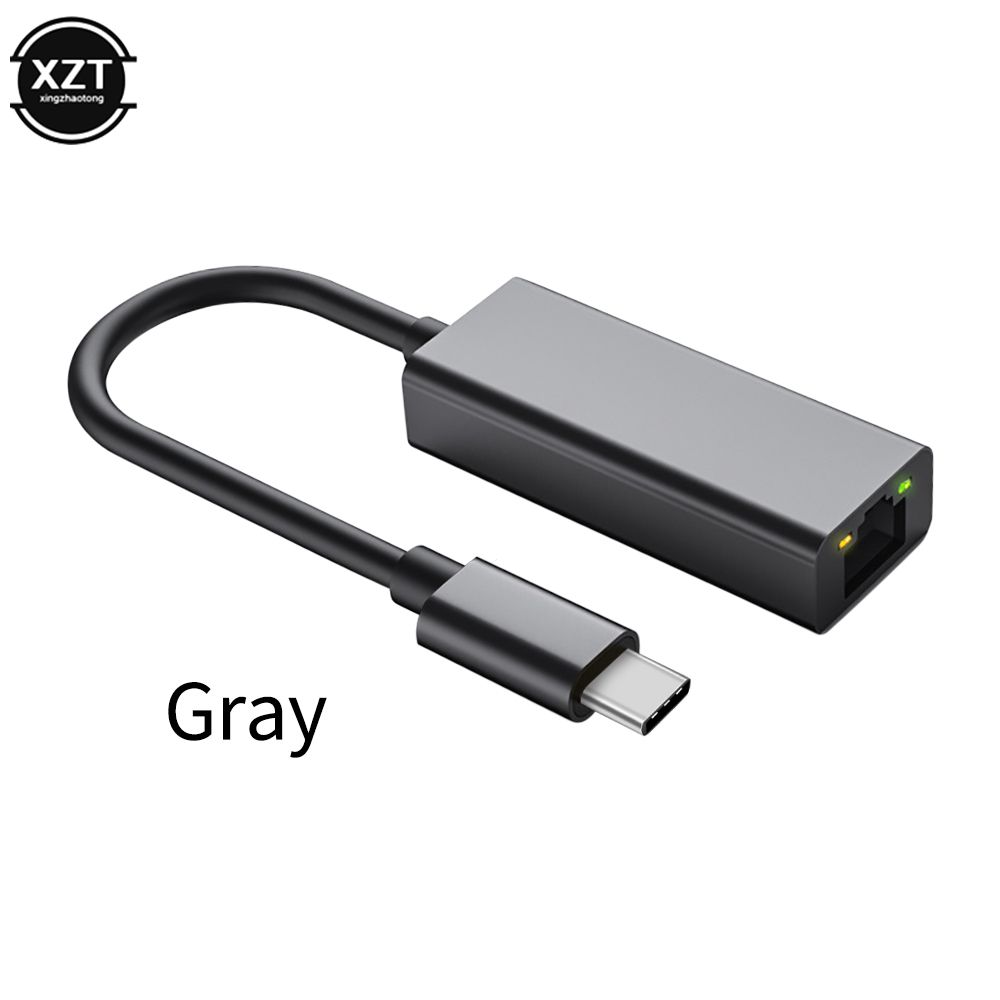 Gris fonc - Adaptateur Ethernet Usb Type-c Vers Rj45, Cble...