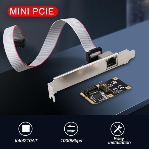 Adaptateur Réseau Filaire Mini Pci Express, Rj45 Lan, Ethernet Gigabit, Pci E, Carte Réseau Pour Intel I210, 1000m