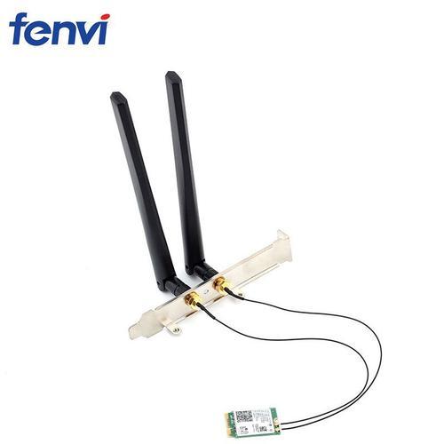 avec kit d'antenne - Adaptateur Sans Fil Double Bande 2.4gbps, Carte Réseau, Bluetooth 802, Wi-fi 6, Pour Intel Ax201, Kit De Bureau 5.0, Ac/ax, M.2 Key E, Cnvio2