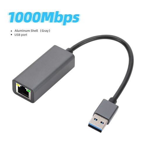 USB3.0 à RJ45 - Adaptateur USB 3.0 filaire, 10/100/1000Mbps, type C vers LAN Rj45, carte réseau Ethernet, hub pour Nintendo Switch, PC, Macbook, ordinateur portable