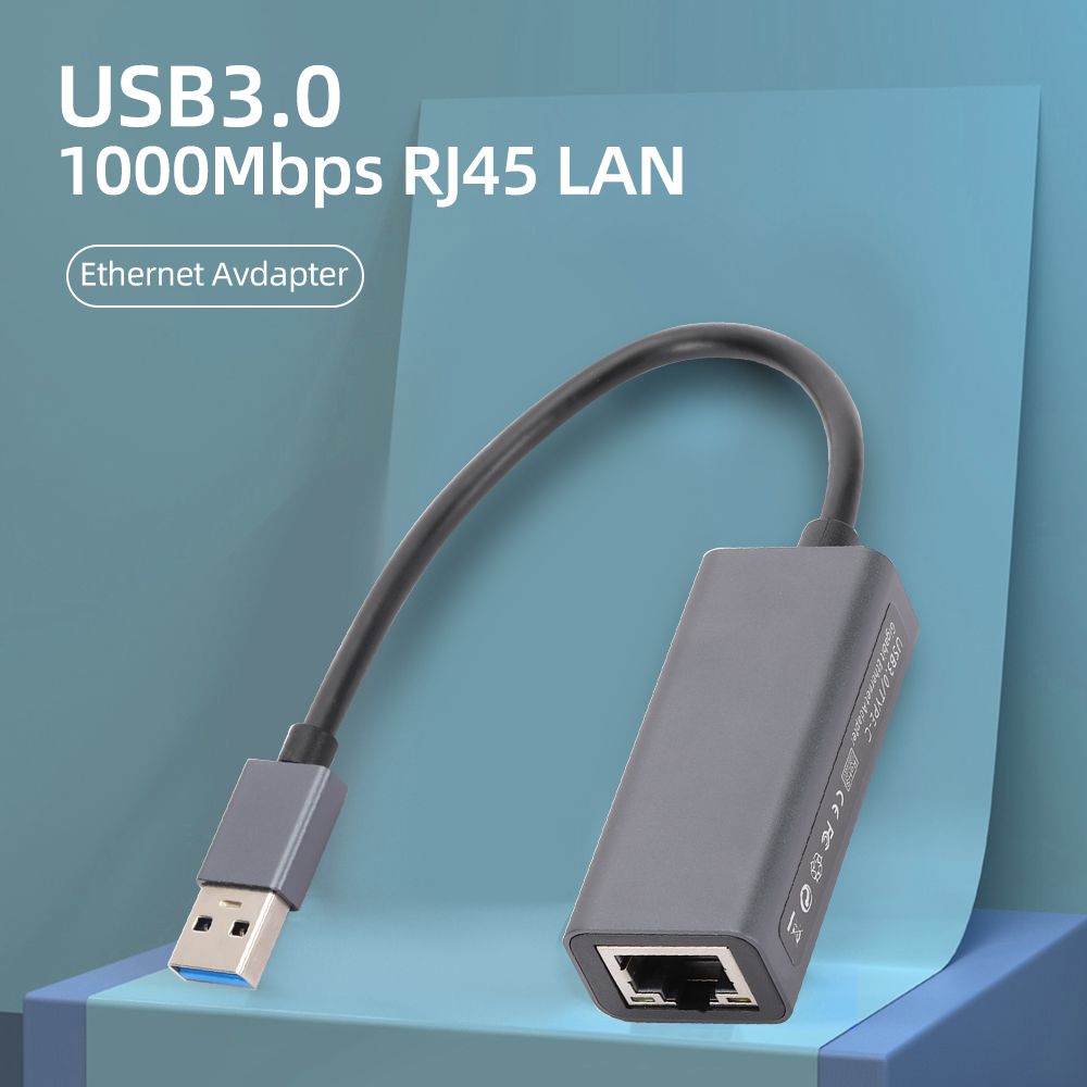 Type C  RJ45 - Adaptateur USB 3.0 filaire, 10/100/1000Mbps,... - 2