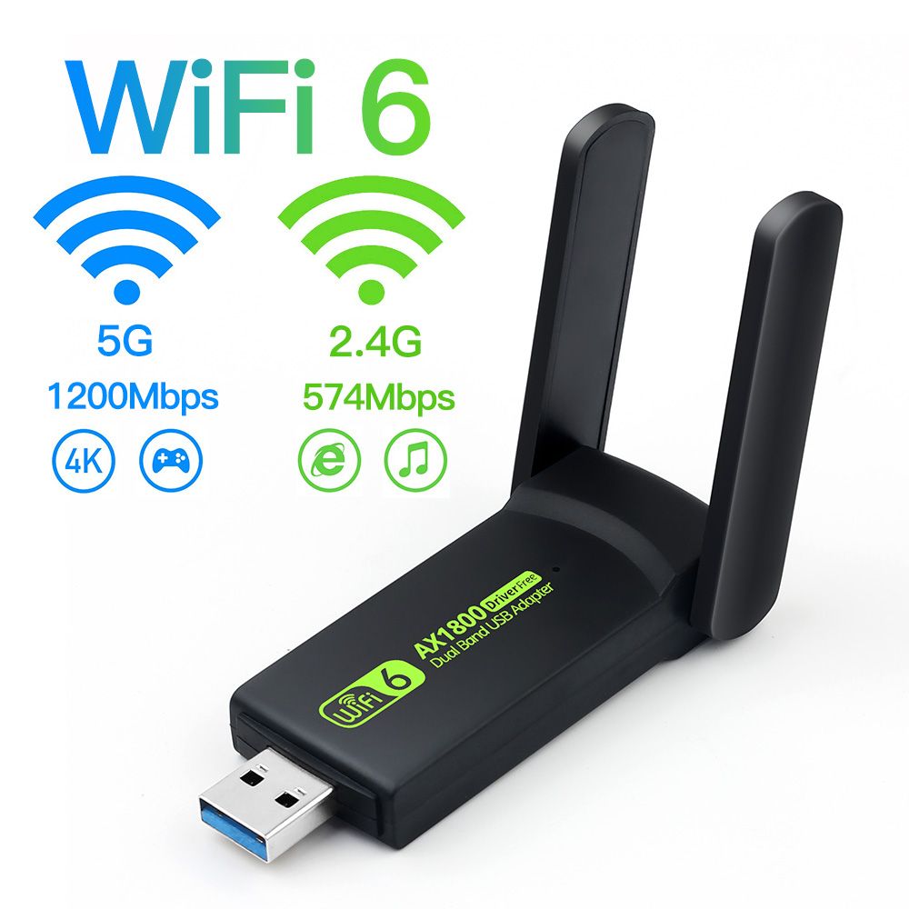 WiFi 6 1800m - Adaptateur Wi-fi 6 Usb 1800 Mb/s, 5g/2.4ghz, ...