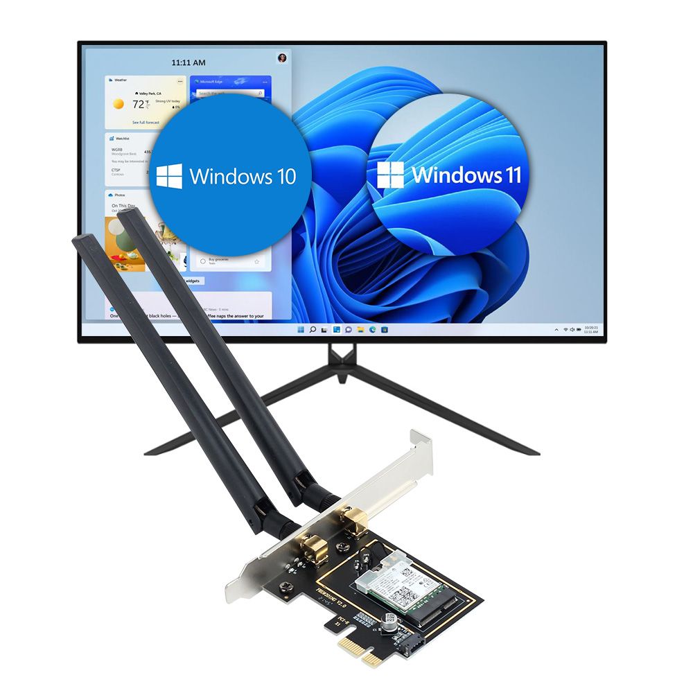 WiFi 6 PCE-AX200 - Adaptateur Wi-fi 6e Intel Ax210, 5374/5/6... - 3