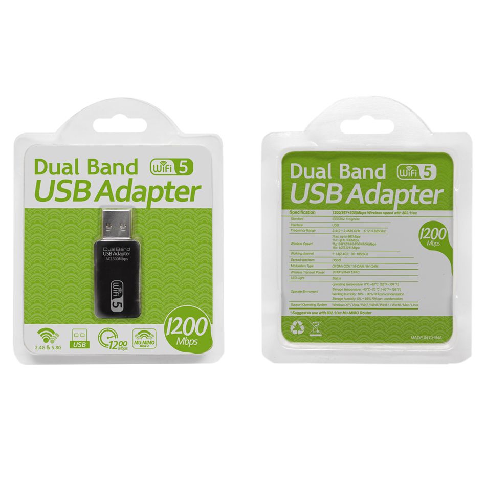 Nouveau 1300m A - Adaptateur Wifi Double Bande Usb 3.0, 5g 2...