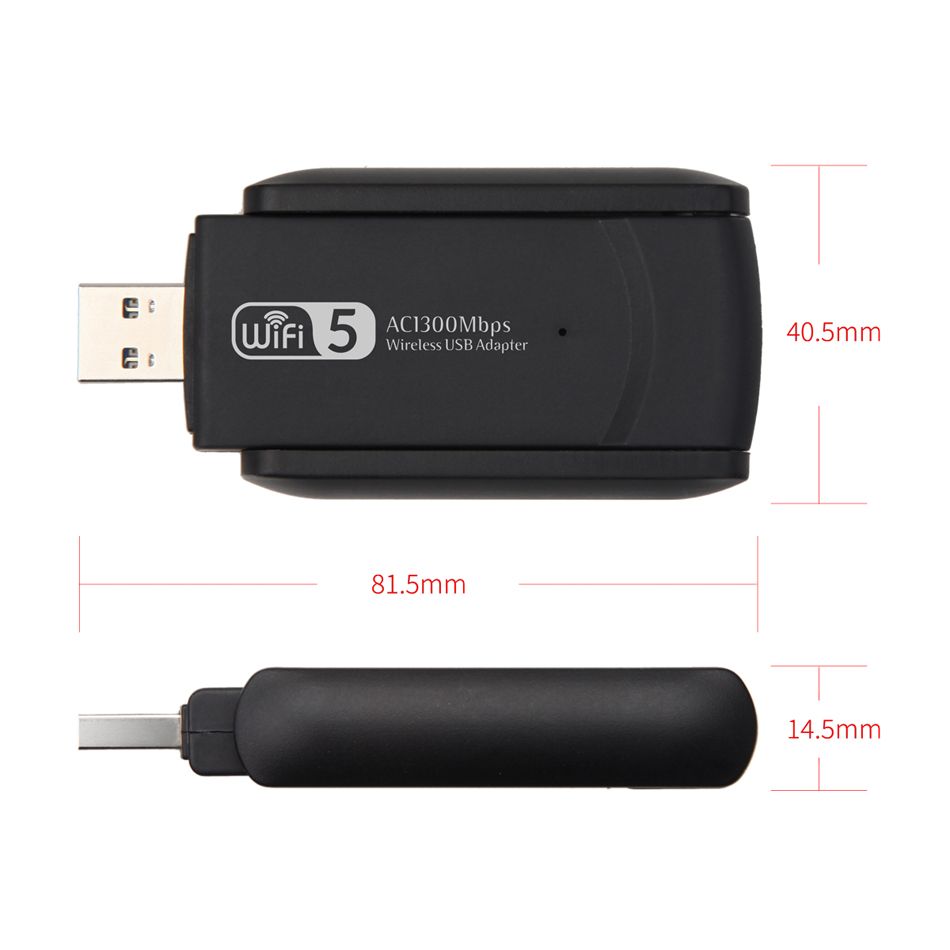 Nouveau 1300m A - Adaptateur Wifi Double Bande Usb 3.0, 5g 2... - 4