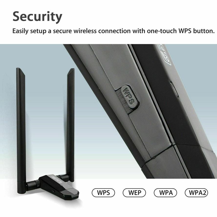 Noir - Adaptateur Wifi Sans Fil Usb 3.0, 1200mbps, Dongle 2.... - 3