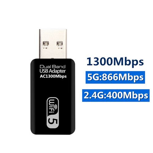 1300 Mbps - Adaptateur WiFi USB 1300 sans fil, 5G, 3.0 Mbps, carte réseau, dongle'antenne Wi Fi, bande pour touristes, récepteur de signal 2.4G/5G