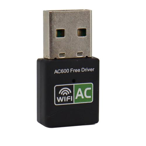 Aucun CD nécessaire - Adaptateur Wifi Usb 600mbps, Dongle Ethernet 5ghz  Lan, Antenne De Réception Pour Pc, Carte Réseau Sans Fil Ac