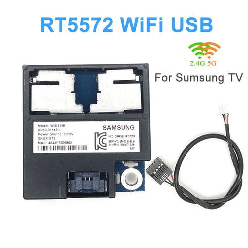 Adaptateur Wifi Usb Double Bande Rt5572 Bn59-01148c, Pour Samsung Tv, Carte Réseau Avec Antenne Pcb 2dbi, Prise En Charge De Windows Linux