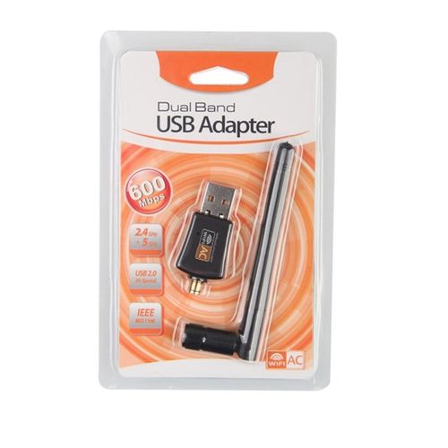 600m A - Adaptateur WiFi USB sans fil pour PC, carte réseau, récepteur WiFi, 600G, 5G, bande de touristes, divulguer, ordinateur, carte réseau LAN, 2.4 m