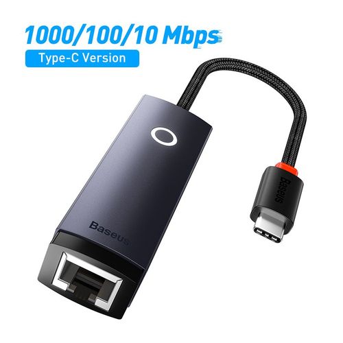 1000 Mbps de type C - Bas192. Adaptateur USB Type C RJ45bps, carte réseau Ethernet pour ordinateur portable PC Mi Box Nintendo Switch USB Lan