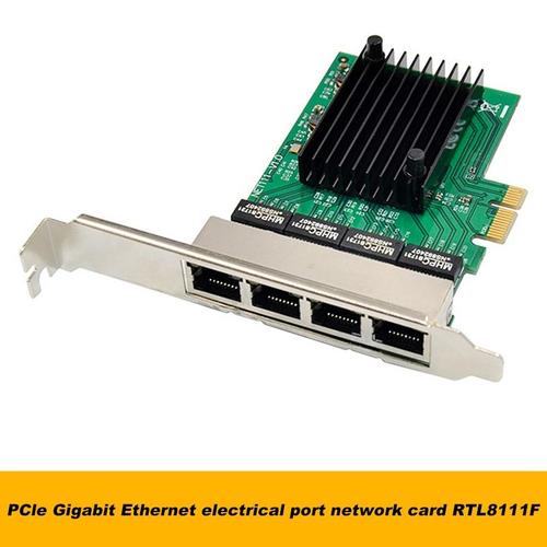 Vert - Carte réseau Pci Express, 4 ports Ethernet, Rtl8111f