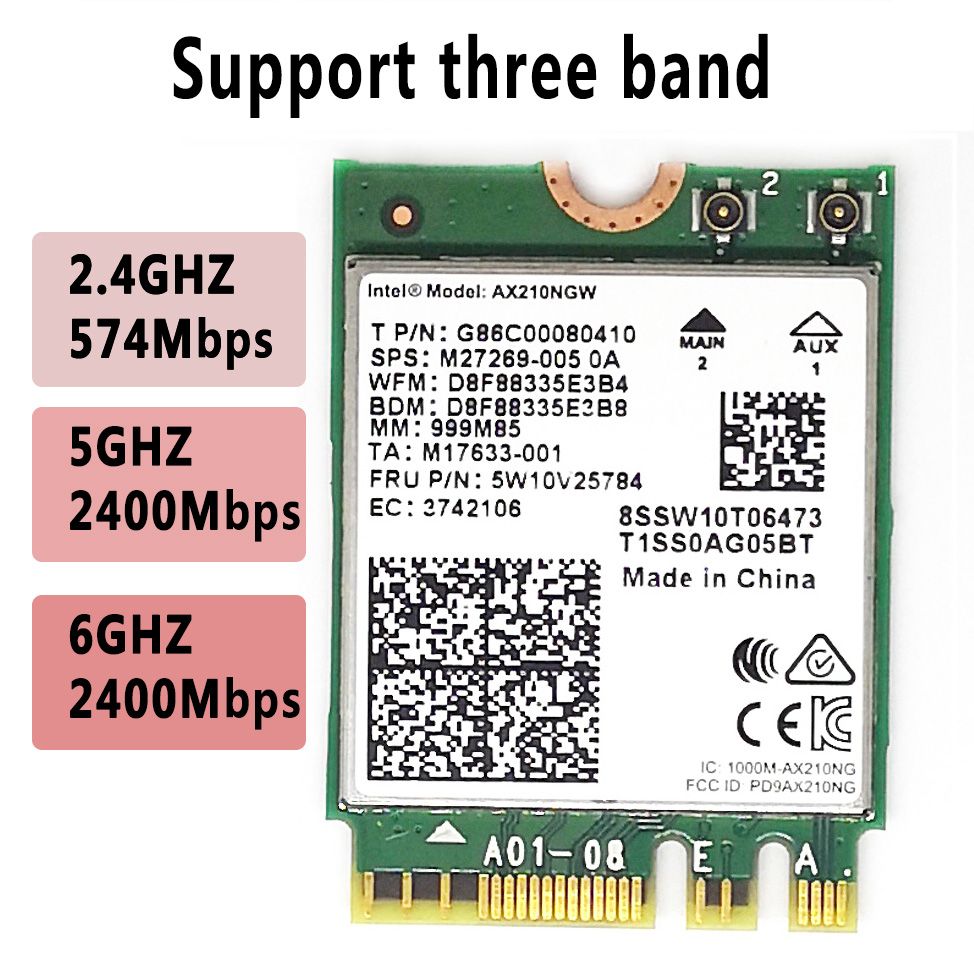 Seule voiture AX210 - Carte Rseau Sans Fil Intel Ax210 Wi-f... - 2