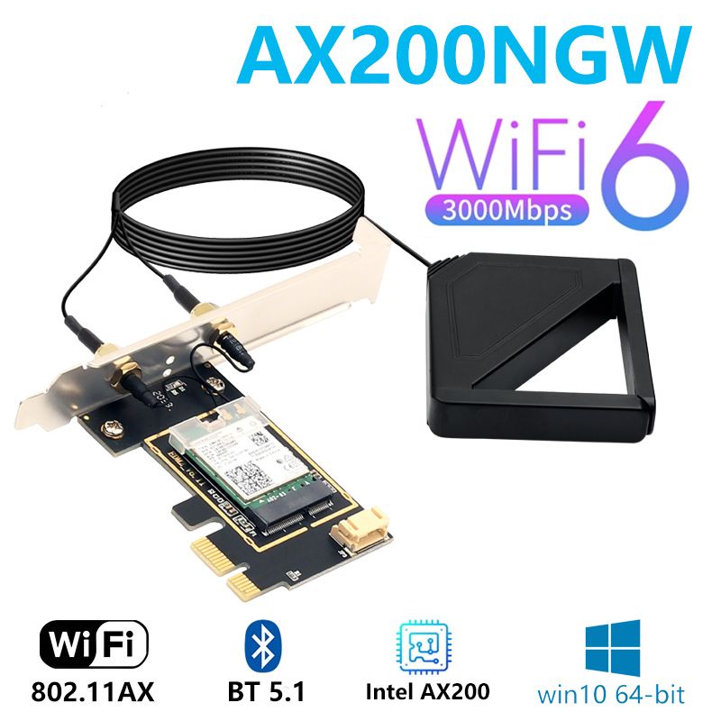 Type magntique AX200 - Carte Rseau Sans Fil Intel Ax200 Pc...