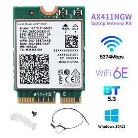 Pour Ax411 Wifi Carte Wifi 6e Cnvio2 Bluetooth 5.3 -bande 5374mbps  Adaptateur réseau pour ordinateur portable / PC Win10