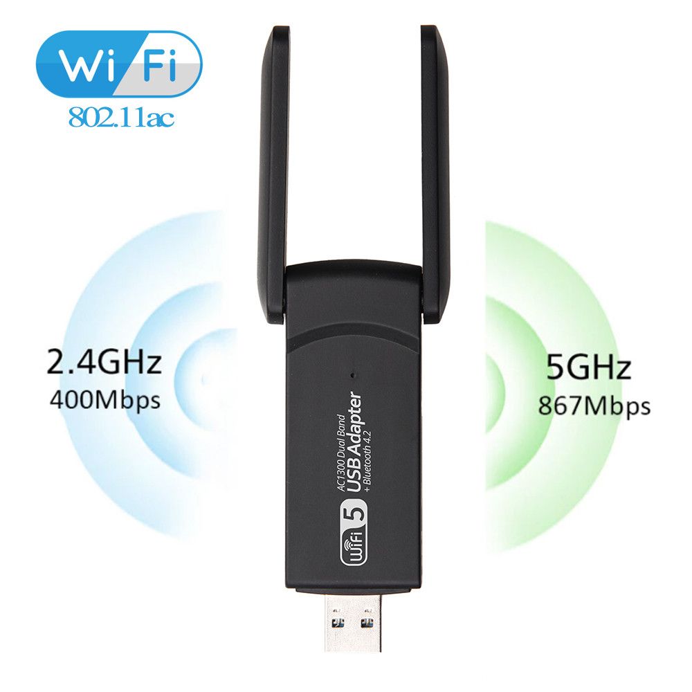 BT et WiFi - Carte Rseau Sans Fil Usb 2.4, 1300/5g, 3.0 Mb/... - 3