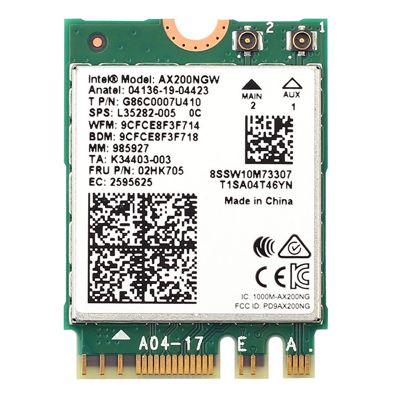 Seule carte - Carte rseau Wifi 6 Intel AX200 M.2 pour touri... - 3