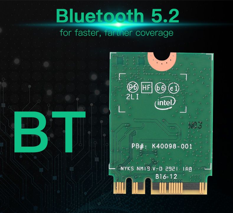 Seule carte - Carte rseau Wifi 6 Intel AX200 M.2 pour touri... - 4