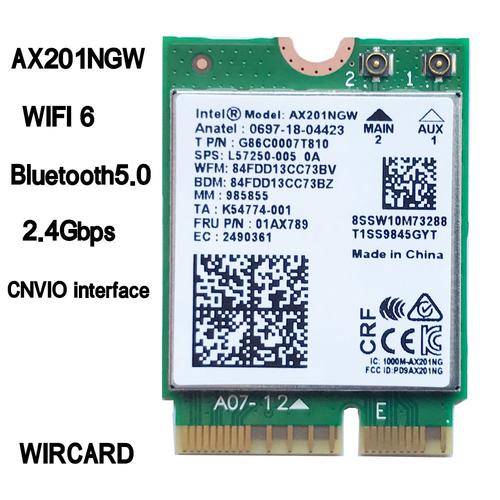 Carte Réseau Wi-fi 6 Intel Ax201/bt 5.0, 2.4/5 Ghz, 2.4gbps, Double Bande, Sans Fil, Ngff, Cnvi, 802.11ac / Ax