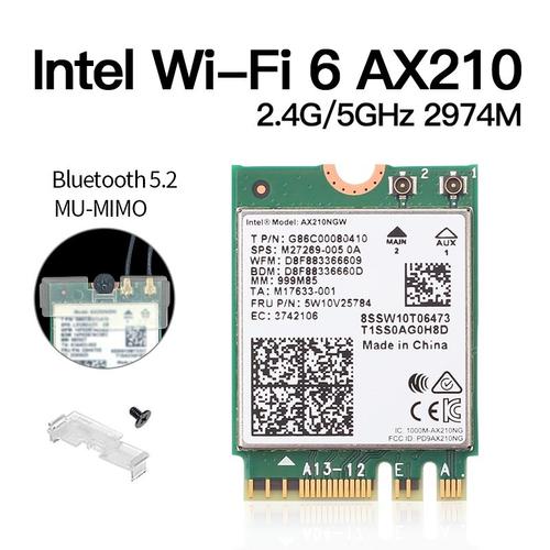Seulement ax210ngw wifi - Carte Wifi Sans Fil Intel Ax210 802.11ax 6e, Bluetooth 5.2, 5374mbps, M.2, 2.4ghz/5g/6g, Avec Kit D'antenne Win11
